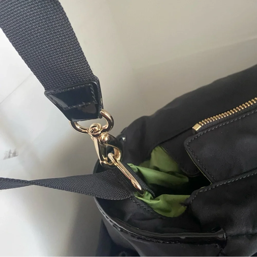 Kate Spade watson lane Stevie Nylon baby diaper bag Black Travel Bag Large